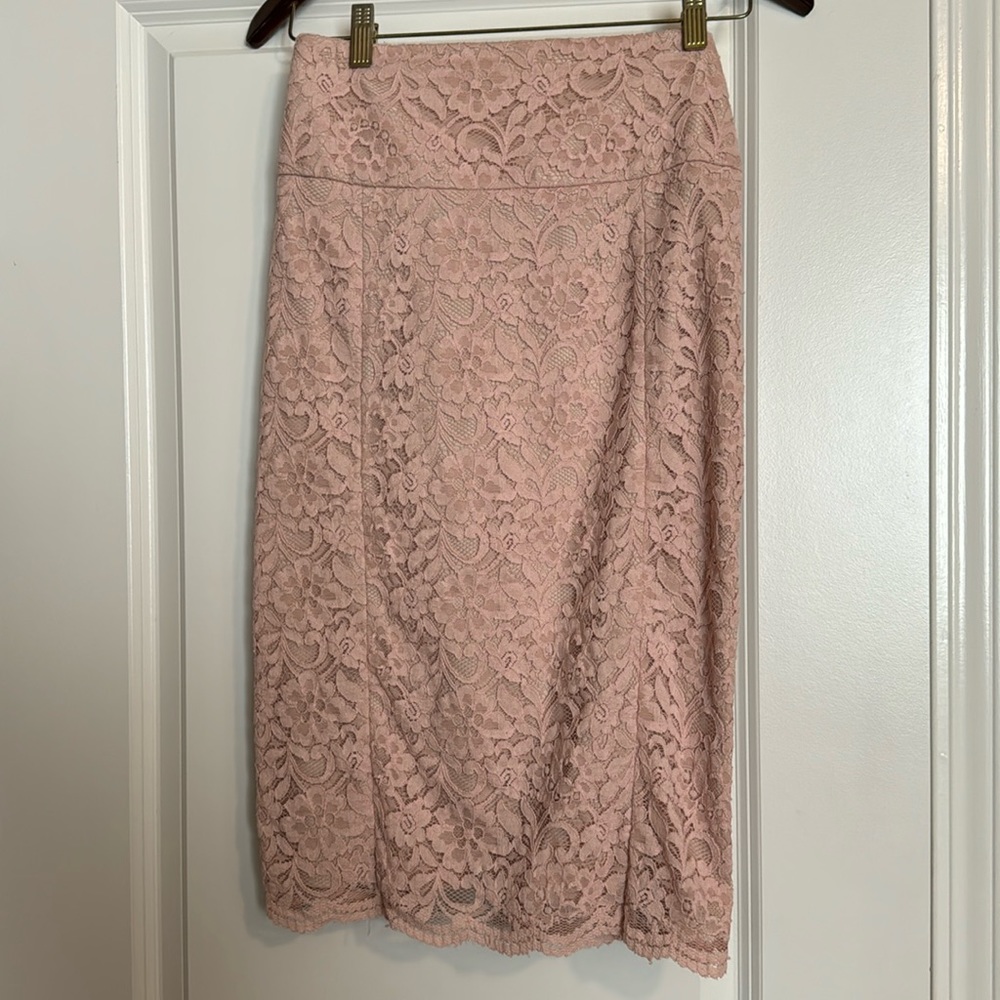 Express lace pencil skirt